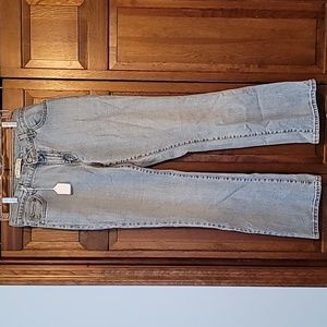 Levi's jeans boot cut 10 short relaxed fit distressed 5 pocket casual